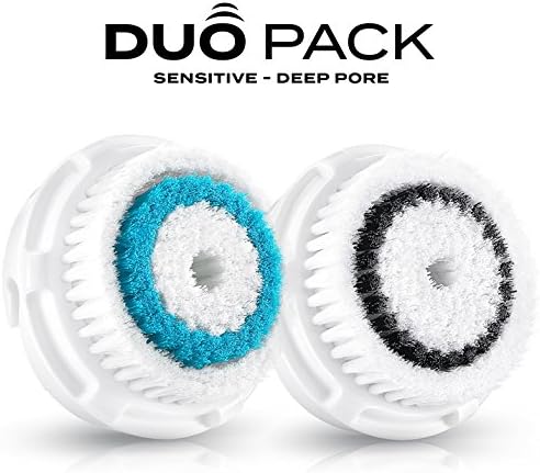 Clarisonic compatible Brush Heads for Deep pore &amp; Sensitive skin. Designed for Mia, Mia2, Mia3/Aria, Smart Profile, Alpha Fit facial cleansing system. The ideal face wash cleanser for men and woman.