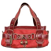 Chinese Laundry Microsuede Double Strap Handbag, Red