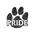 Paw Print Pride Cheek Glitter Decal 100-pk. - Black