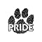 Paw Print Pride Cheek Glitter Decal 100-pk. - Black