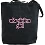 Canvas Tote Bag Black " Chick Girls Ukrainian " Ukraine Country