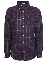 Abercrombie & Fitch Mens Shirt Burgundy/Navy Plaid