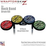 Camouflage Colors Skin by WraptorSkinz fits Rock Band Drum Set for Nintendo Wii, XBOX 360, PS2 & PS3