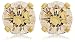 14k Yellow Gold Round Champagne Diamond Stud Earrings (3/8 cttw)