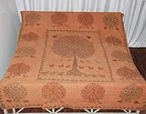 IMAGE OF New Indian Rajrang Home Decor Tree of Life Patch & Thread Work Attractive Design Cotton Bed Sheet Bedspread