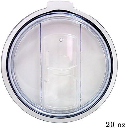 Replacement Spillproof and Splash Resistant Lids with Slider Closure for Rambler Tumblers (20 OZ)