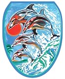 Toilet Tattoos TT 1032 O Dolphins Synchronized Swim Design Toilet Seat Applique, Elongated photo 51Tfl2opIgL. SL160 Toilet Tattoos TT 1032 O Dolphins Synchronized Swim Design Toilet Seat Applique, Elongated