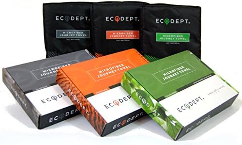 Large ECOdept Microfiber Travel Towel for Backpacking, Camping, Beach, Gym, Swimming, all Sports ~ FREE Hand Towel ~ Fast Drying Super Absorbent ~ Antibacterial to Stay Fresh ~ Soft and Lightweight ~ GIFT BOX