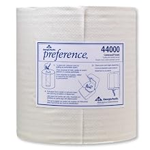 Georgia-Pacific Preference 44000 White 2-Ply Centerpull Perforated Paper Wiper, 12" Length x 8.25" Width (Case of 6 Rolls, 520 per Roll)
