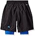 adidas Performance Youth Boys Messi Soccer Woven Shorts, Black/Shock Blue, Large