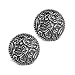 Sterling Silver Round Diamond Cut Clip Earrings