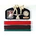 Martial arts belt display with a KICK ! Midn. trophy dbl.