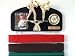 Sporting Goods : Martial arts belt display with a KICK ! Midn. trophy dbl.