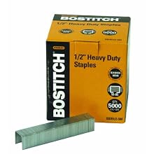 Stanley Bostitch Premium Quality Heavy Duty Staples, 0.5 Inch, 5,000 Count Box (SB351/2-5M)