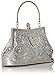 MG Collection Ginny Seed Beaded Rose Evening Purse Clutch Bag