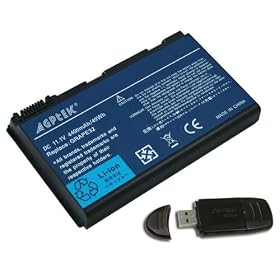 8 Cells Replacement Acer Extensa 5210 5220 5620G 5620Z series Laptop Battery TM00741 TM00751 GRAPE32 laptops w/ a USB2.0 SD card reder as a Free gift --Replacement Battery