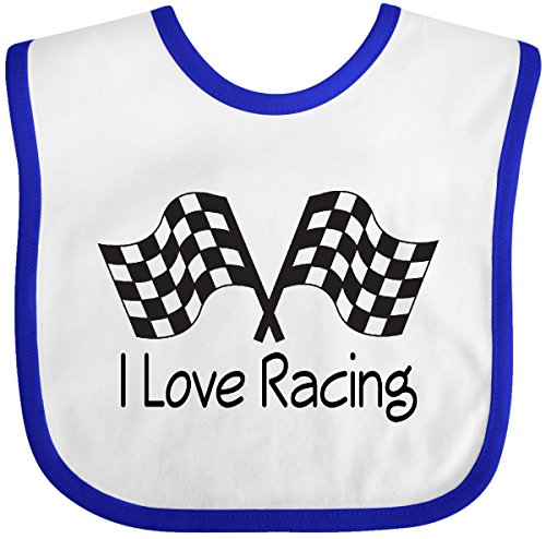 Inktastic Baby Boys' I Love Racing Baby Bib