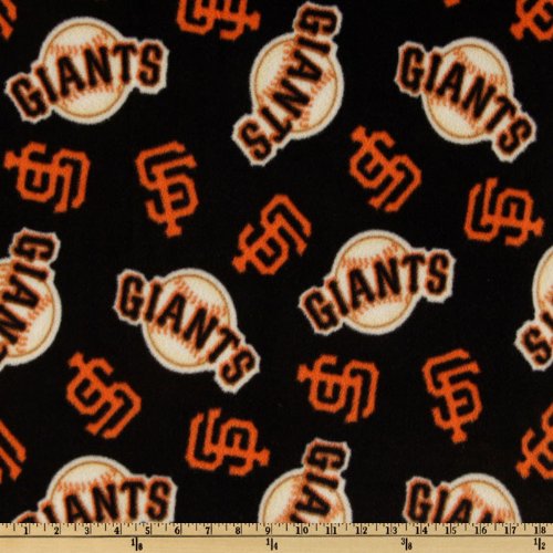 60'' Wide MLB Fleece San Francisco Giants Toss Black Fabric By The Yard at Amazon.com