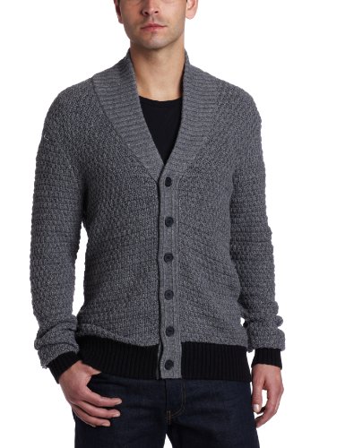 Kenneth Cole Mens Marled Shawl Cardigan