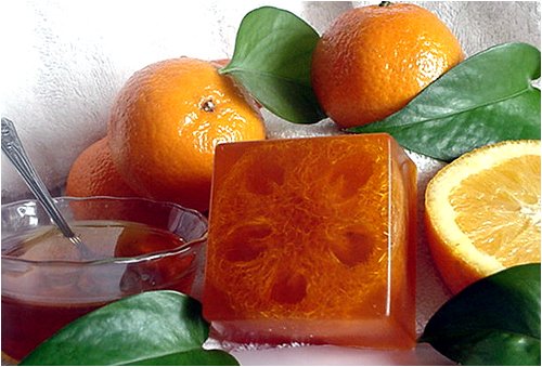 4 Loofah Soap Bar Variety ORANGE HONEY- SWEET YELLOW PEAR - CRANBERRY GRAPE - GREEN MINT Berrysweetstuff.com