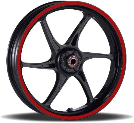 16 to 19 inch Motorcycle, Scooter, Car &amp; Truck Wheel Rim Trim Tape Stripes Deep Red Size 3 - 3/8inch or 10mm wide