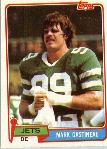 1981 Topps # 342 Mark Gastineau New York Jets Football Card - In Protective Screwdown Display Case!