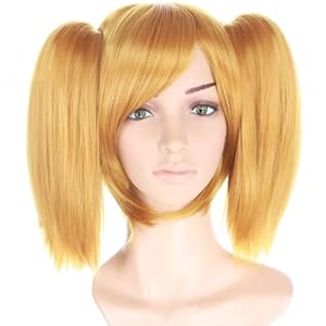 Anime 2 Clip Ponytails on Extensions Cosplay Costume Wig (Model: Jf010904)