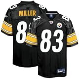 Reebok Heath Miller Pittsburgh Steelers Premier Tackle Twill Jersey - Black (Large)