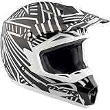 MSR Racing Assault Youth Boys Off-Road/Dirt Bike Motorcycle Helmet w/ Free B&F Heart Sticker - Black/Grey