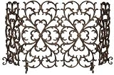 Manor Scroll 3-Panel Fireplace Screen – Cast-Iron Scrollwork Reviews