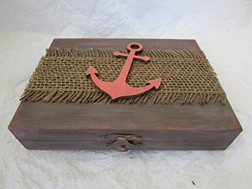 Nautical Rustic Divided HIS/HERS Wedding Ring BOx Gift Box