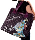 Ed Hardy - ED HARDY Ellen Purse Handbag Bag Tote Geisha Tattoo Purple