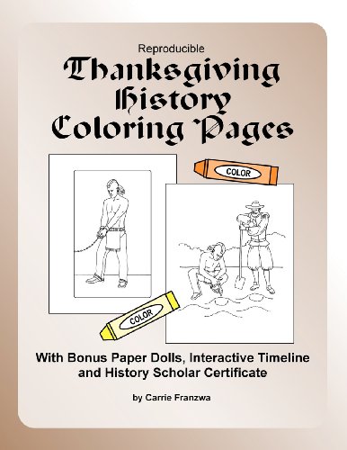 Reproducible Thanksgiving History Coloring Pages