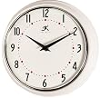 Retro White Metal Wall Clock By Infinity Instruments
