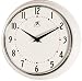 Retro Metal Wall Clock - White