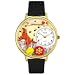 Whimsical Watches Unisex Irish Setter Black Skin Leather Watch #G0130047