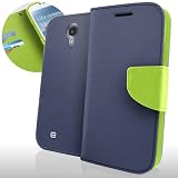 Bingsale Etui Cuir v�ritable pour Samsung Galaxy S4 Coque housse bleu-vert