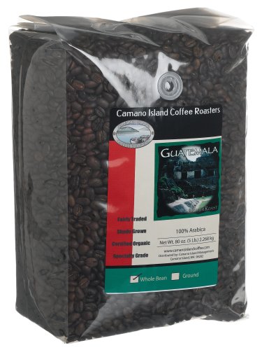 Camano Island Coffee Roasters Guatemala Medium Roast, Whole Bean, 5 Pound Bag by Colombia Coffees