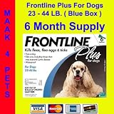Frontline Plus Dogs 23-44 lb. 6 Pack (Blue) * Free Shipping *