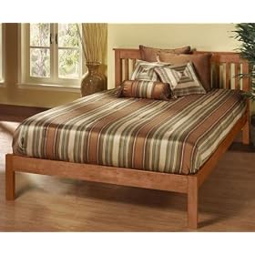 Mission - style Platform Bed, KING, LIGHT CHERRY