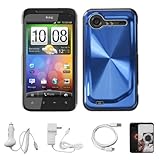 Blue Metallic Cosmo Wave Design Protective Snap-On Case Cover for HTC Droid ....