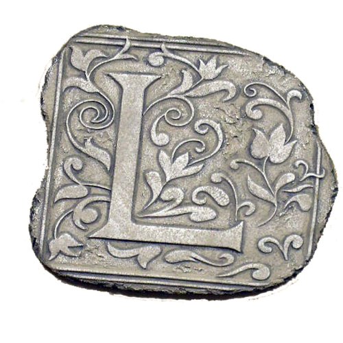 Grasslands Road Estate Monogram Plaque/Step Stone Initial Letter L