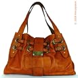 SARA- Italian Leather Double-belted Shopper Tote