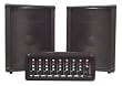 Nady MPM-8175 PA210 PA System with 8 Channel Powered Mixer and Two 10 Inch Speakers