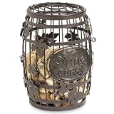 Wrought Iron Vineyard Barrel Wine Cork Art Cage