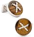 Tiger's Eye Button Cufflinks