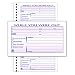 Adams Phone Message Book, 8.5 x 5.25 Inch, Spiral Bound, 2-Part, Carbonless, 3 Messages per Page, 300 Sets, White and Canary (SC8603D)
