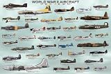 World War II Aircraft poster print,36 in. x 24 in.