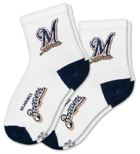 MLB Milwaukee Brewers Kid's Youth Socks (2 Pack)