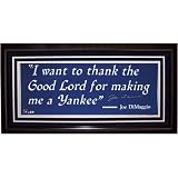 Joe Torre Signed Joe DiMaggio Framed I Want to Thank... 12x36 Replica Sign